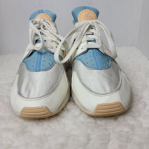 Nike Air Huarache SE Sail Womens Size 12 White/Orange/Blue Running Shoes - Picture 2 of 10